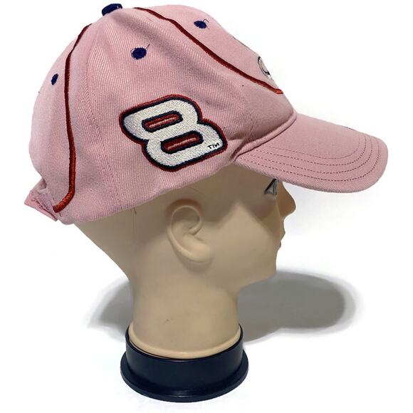 Dale Earnhardt Jr Women's Pink Ball Cap Budweiser NASCAR Adjustable - Picture 3 of 7